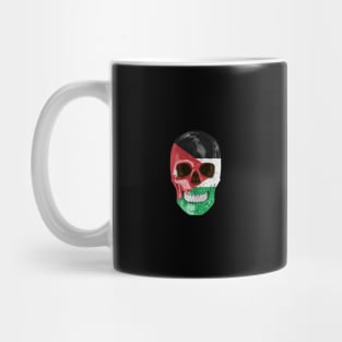 Jordan Flag Skull - Gift for Jordanian With Roots From Jordan Mug